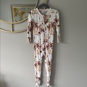 Posh Peanut Floral Print Onesie